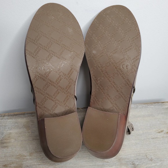 VIONIC Serena Brown Kid Suede Block Heel Side Zip Ankle Booties Sz 6.5 - Picture 9 of 9